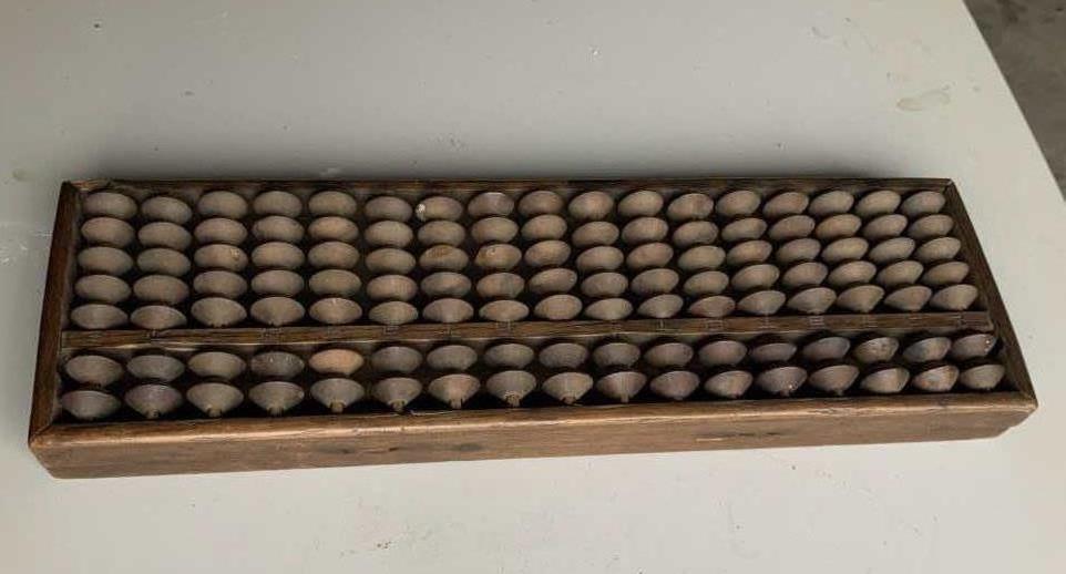 Chinese Abacus: *All property is sold "AS IS". Neither Houston Antique Auction, nor the seller makes any warranty or representation with respect to the property, and they shall not be responsible for the correction o
