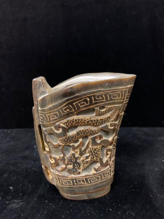 Horn Carved Cup (1 of 5)