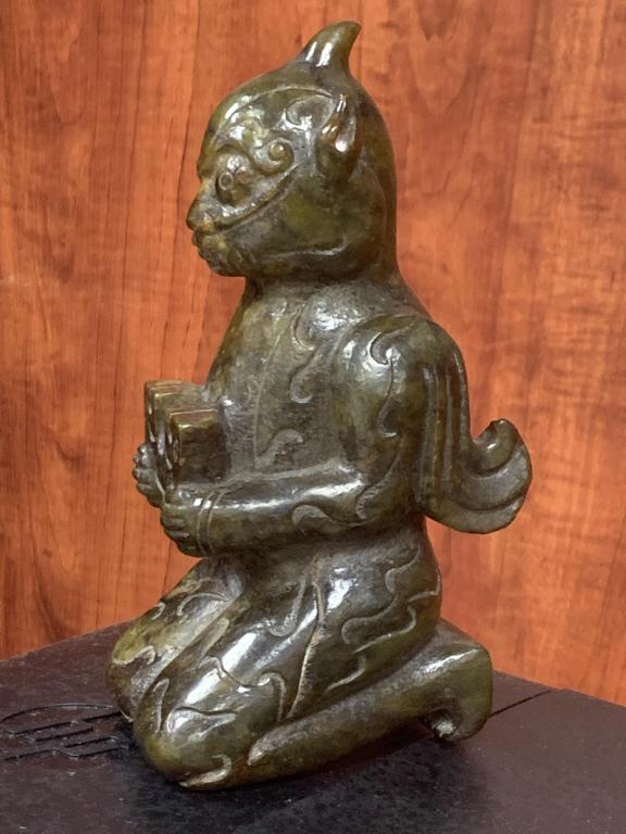 Carved Old Jade Statue (1 of 3)