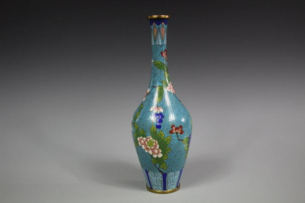 A Cloisonne Enameled Vase, Qing Dynasty (1 of 5)