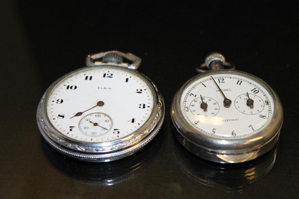 Elgin Pocket Watch & German Watch: Elgin Pocket Watch & German Watch