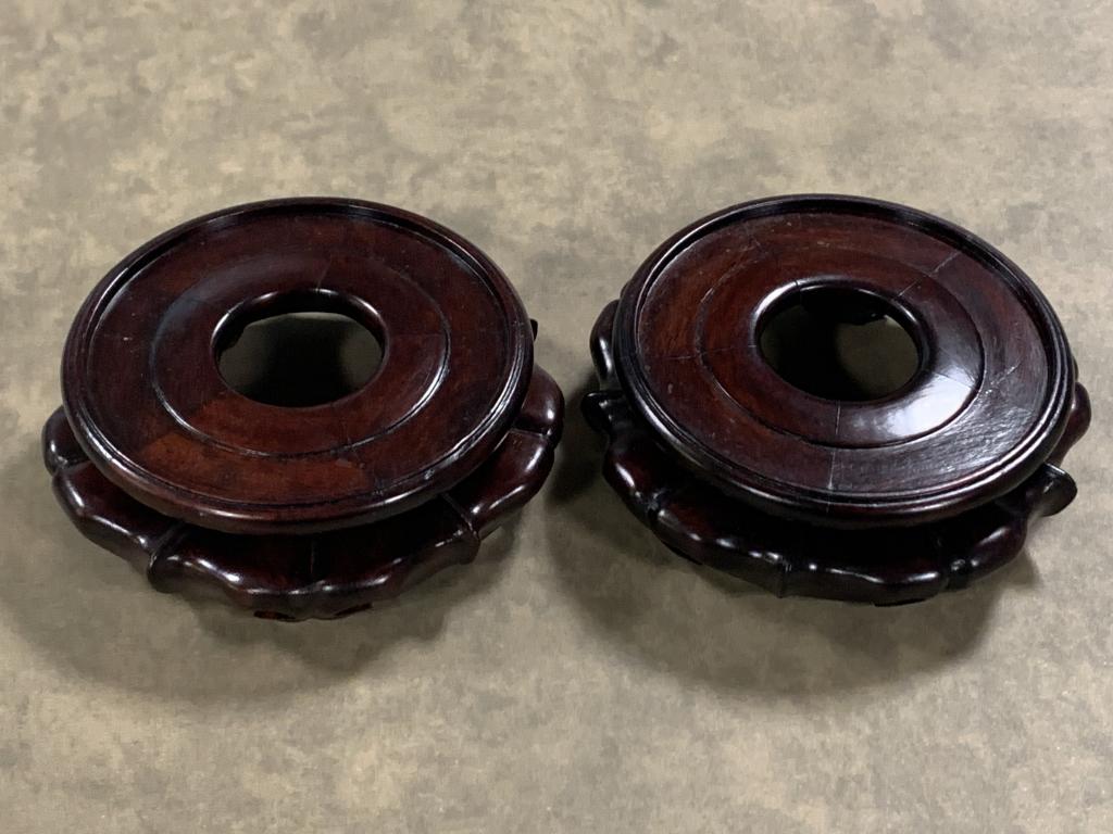 Lot of 2 Rosewood Stands (1 of 3)