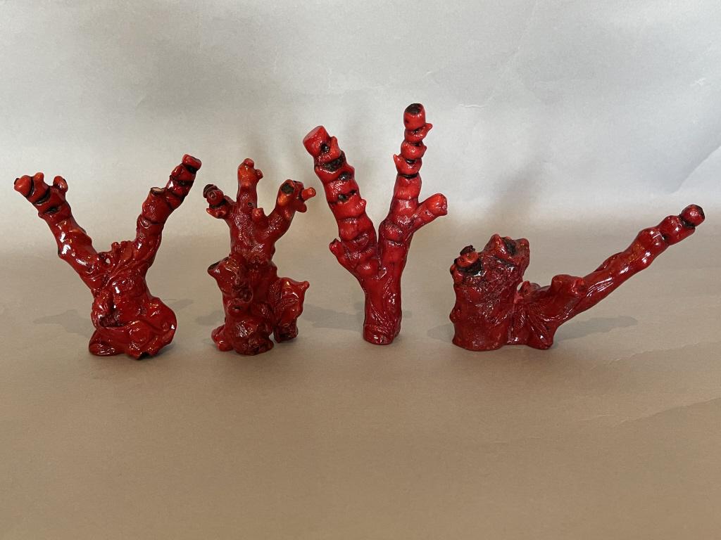 Four Red Coral Trinkets (1 of 2)