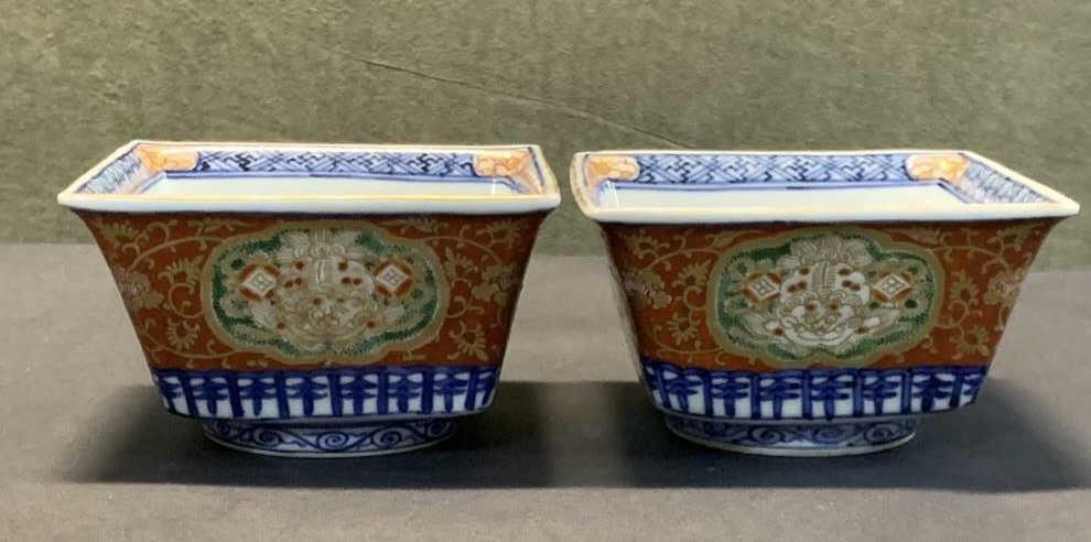 Qing Dynasty Fencai Square Porcelain Bowls (1 of 3)
