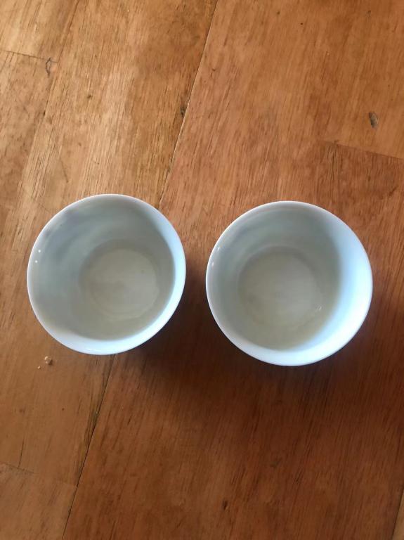 A Pair Of Underglazed Blue And Copper Red Cups: A Pair Of Underglazed Blue And Copper Red Cups
