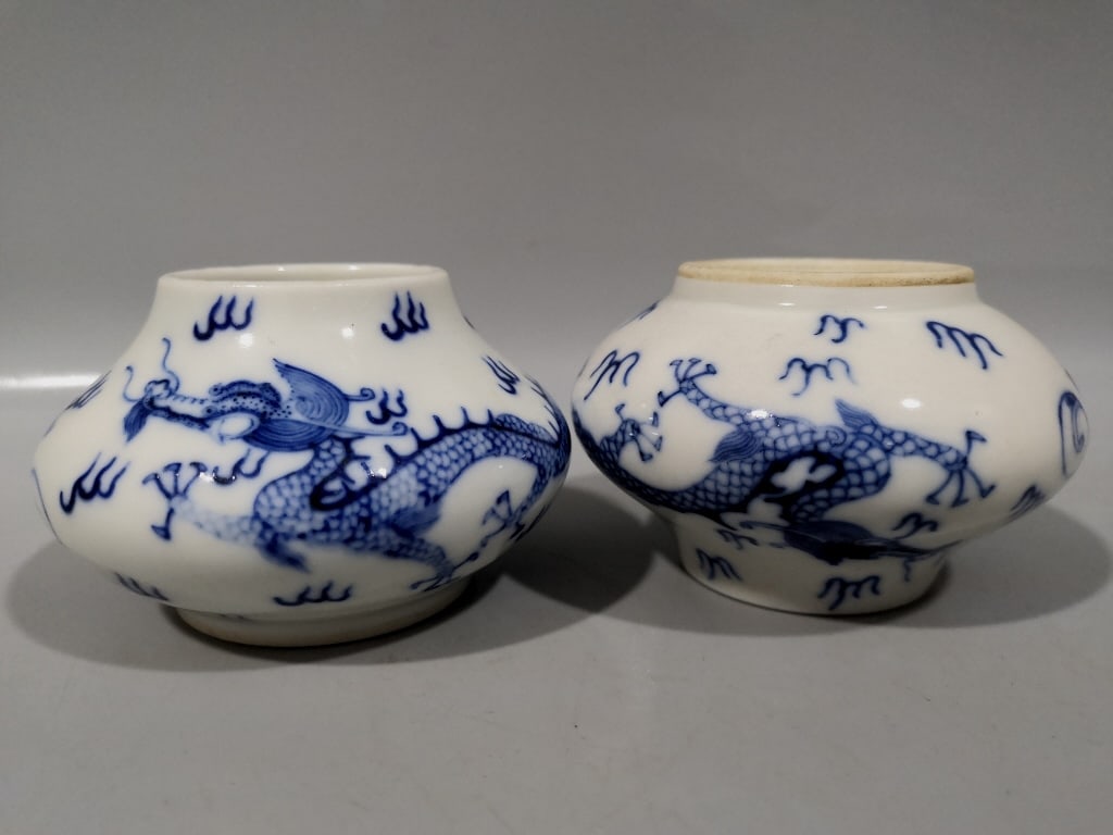 2 Antique Chinese Blue And White Porcelain Jars (1 of 2)