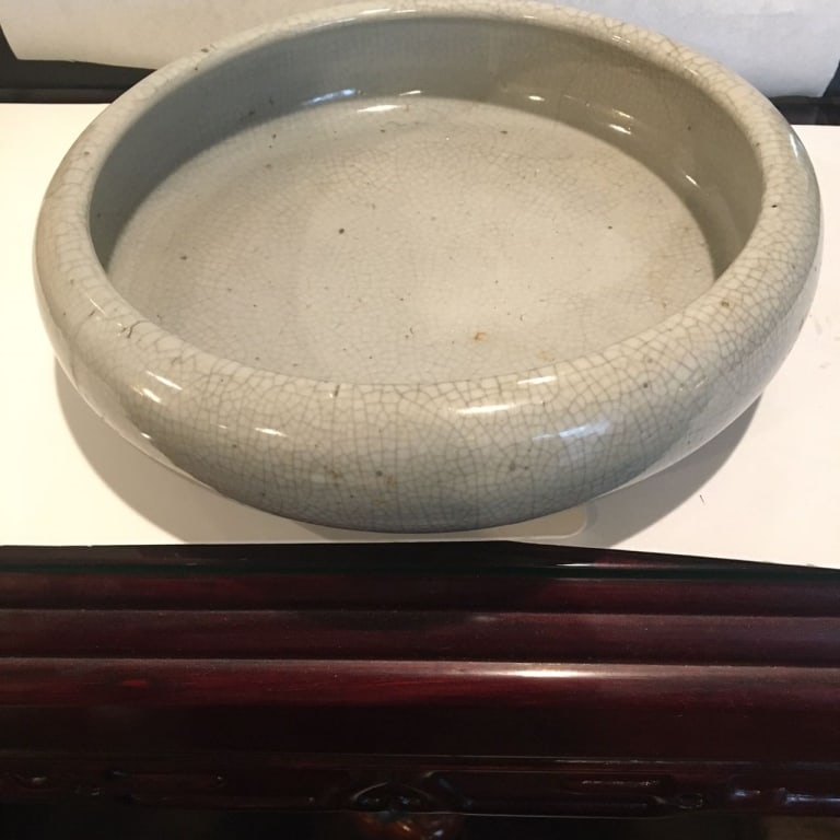 Antique Chinese Ge Glazed Porcelain Basin (1 of 4)