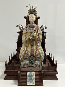 Antique Chinese Cloisonne Bronze Figure