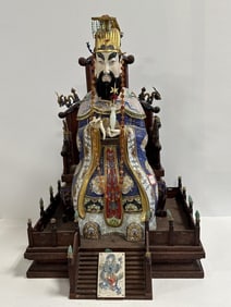 Antique Chinese Cloisonne Bronze Figure