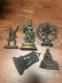five bronze figures