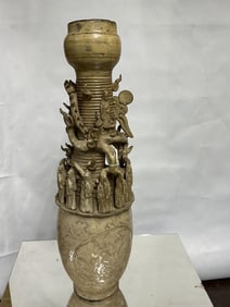 Han Dynasty Carved Clay Pot