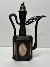 chinese tin wine jar