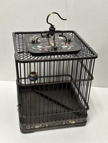 Wooden Decorated Bird Cage