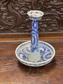 Chinese Porcelain Blue and White CandleHolder