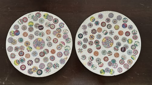 Pair of Antique Chinese Porcelain Decorations