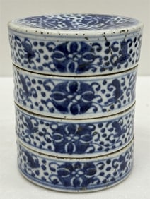 blue and white porcelain box set