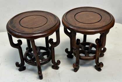 Pair of hard wood base