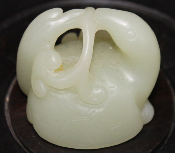 Celadon Jade Carving - Birds: Celadon Jade Carving - Birds. Size: W1 3/4" H1 3/4" Starting Bid: 150