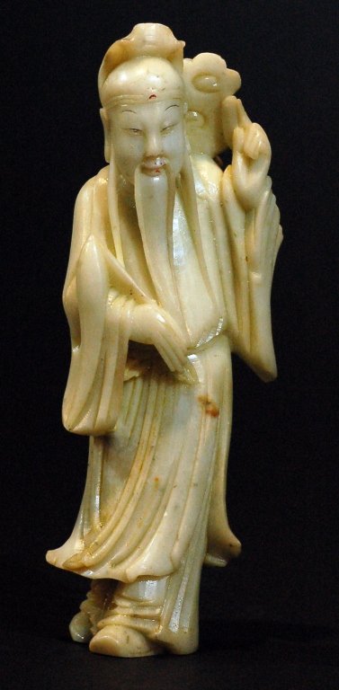 Soapstone Figure - Elder: Soapstone Figure - Elder Size: H5 1/4" W2" Starting Bid: 100