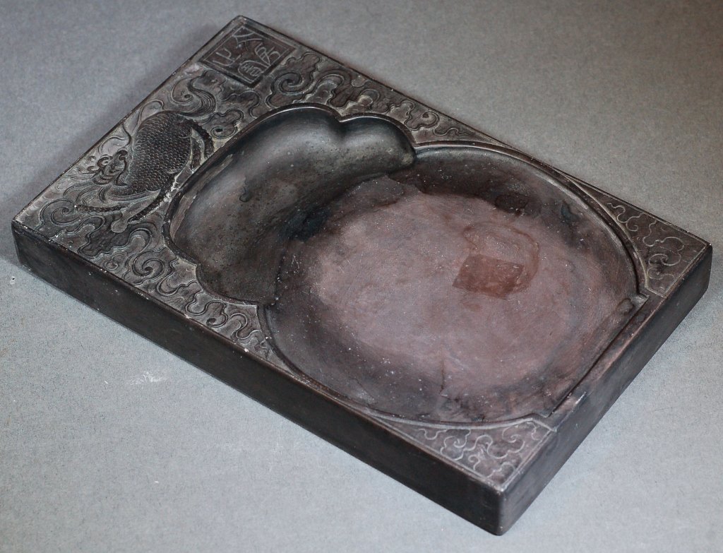 Old Chinese Inkstone: Old Chinese Inkstone Size: H8" L5" Starting Bid: 50