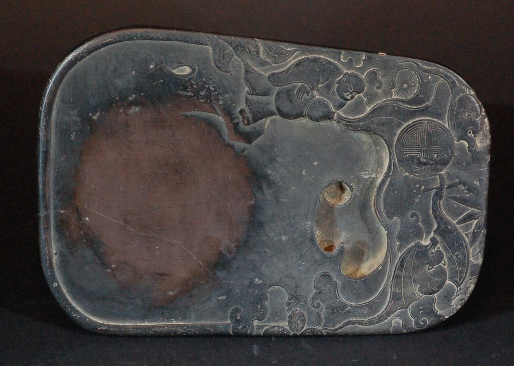 Chinese Inkstone: Size: 9 1/2"" x 6 1/2"" Starting Bid: 150