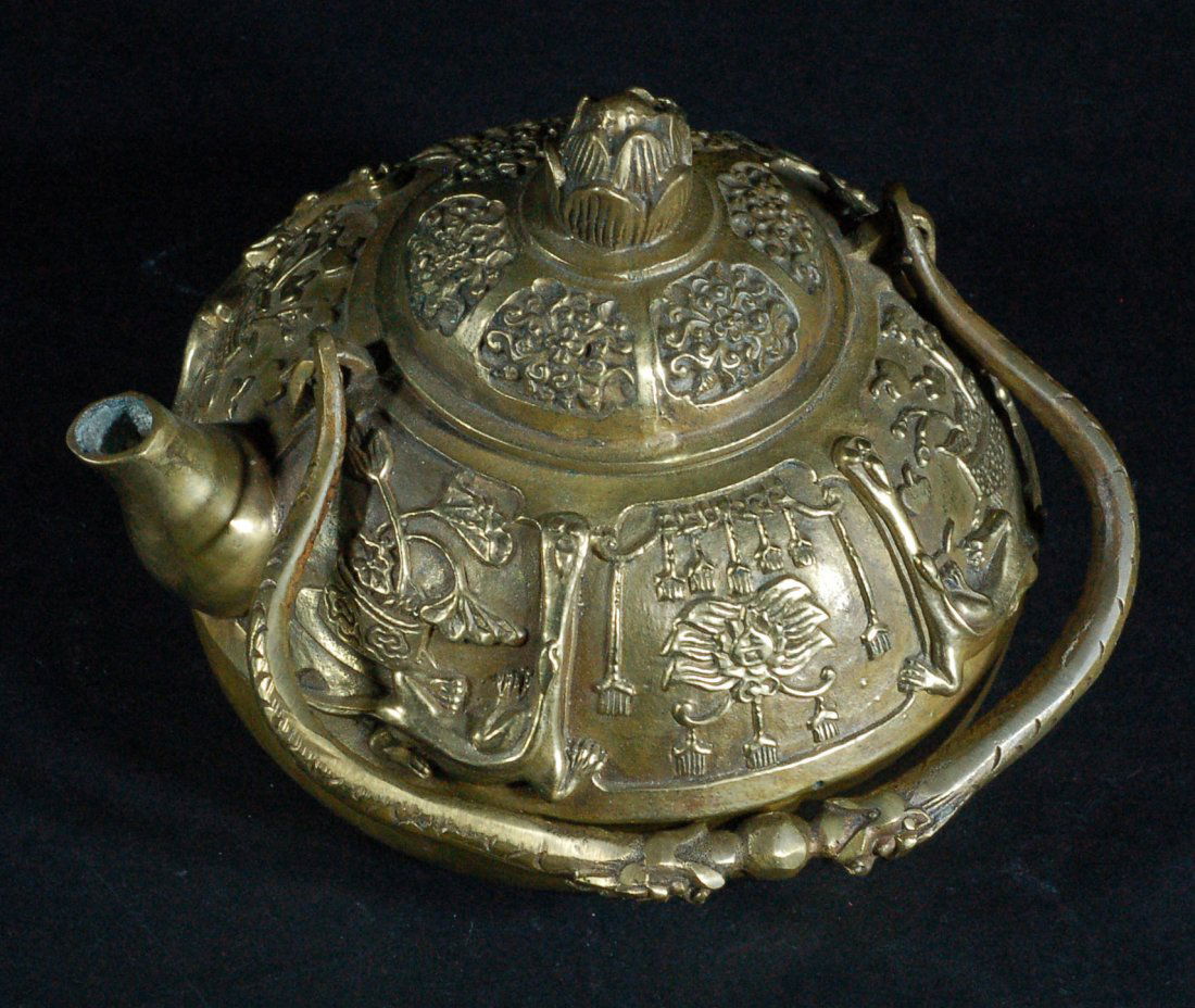 Chinese Bronze Teapot Dec 17, 2013 Houston Antique Auction LLC in TX