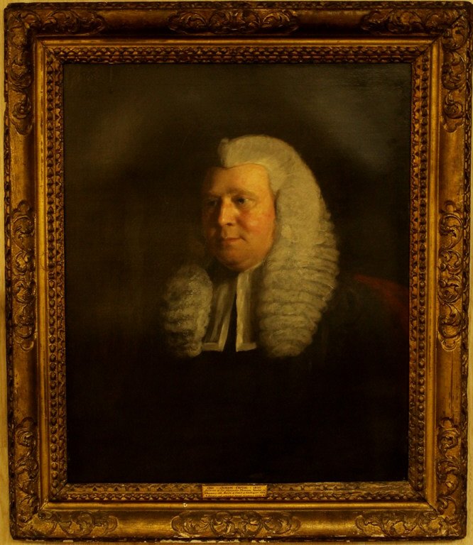 JOHN OPIE - Oil on Canvas: Oil on canvas, depicting Sir Alexander Thomson, previously exhibited in Royal Academy in 1789. Size : 37" L x 32" W