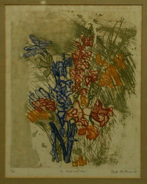 RUTH KERKOVIUS - Colored Etching: Signed and #'d 17/25. Size : 19" x 14.75"