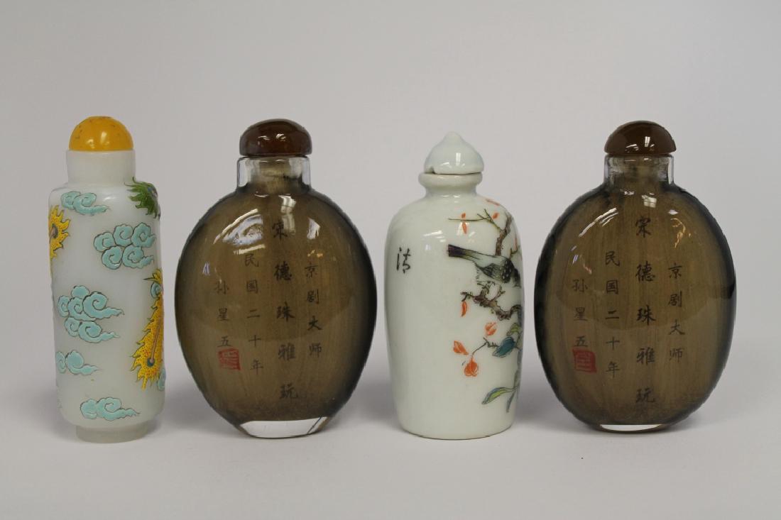 Lot of 4 Chinese Snuff Bottles (1 of 2)