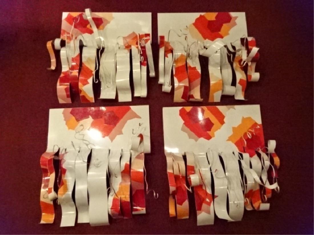 HUGE 4 PC DOROTHY GILLESPIE METAL RIBBON SCULPTURE, (1 of 6)