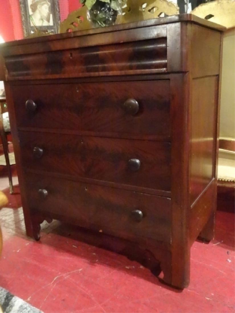 ANTIQUE EMPIRE STYLE MAHOGANY CHEST OF DRAWERS, 19TH (1 of 5)