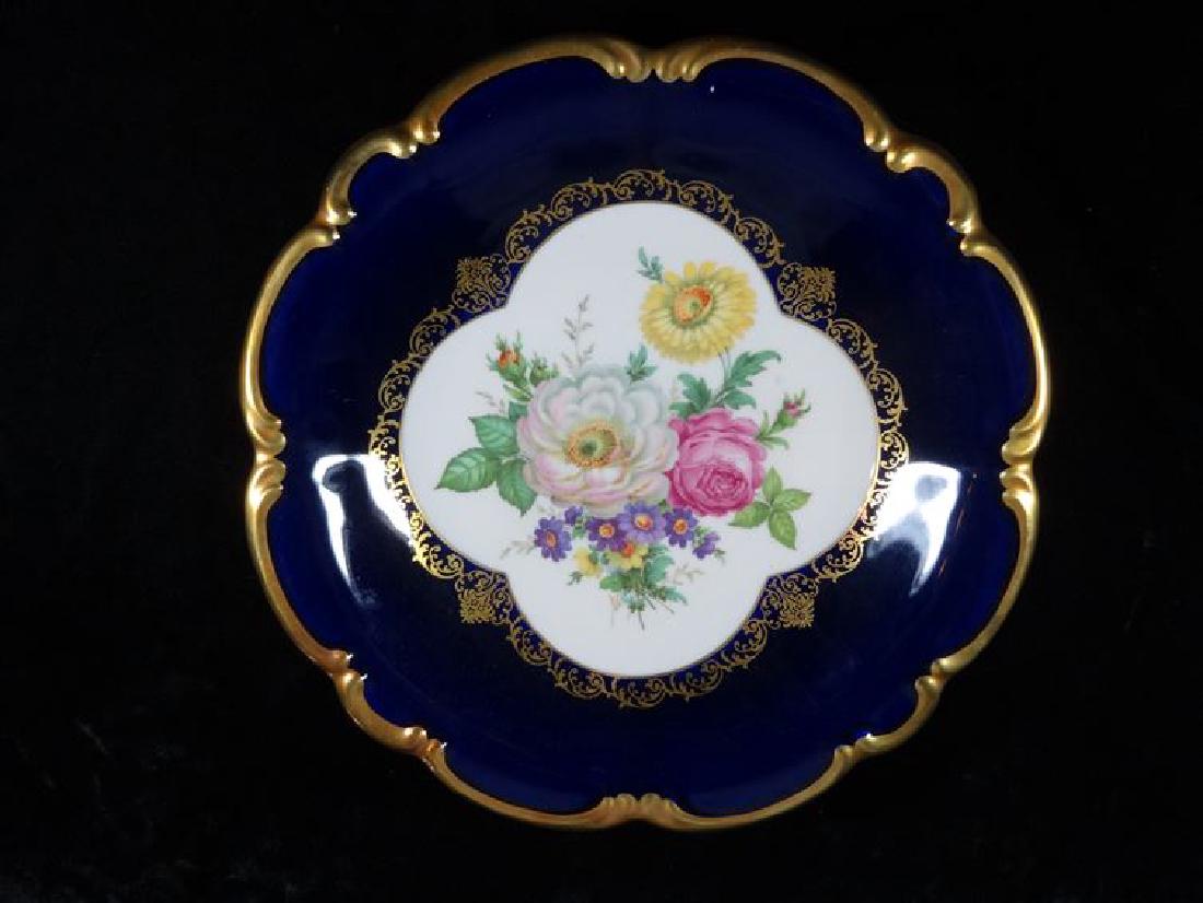 LINDNER BAVARIA ECHT COBALT PORCELAIN BOWL, GOLD GILT (1 of 4)