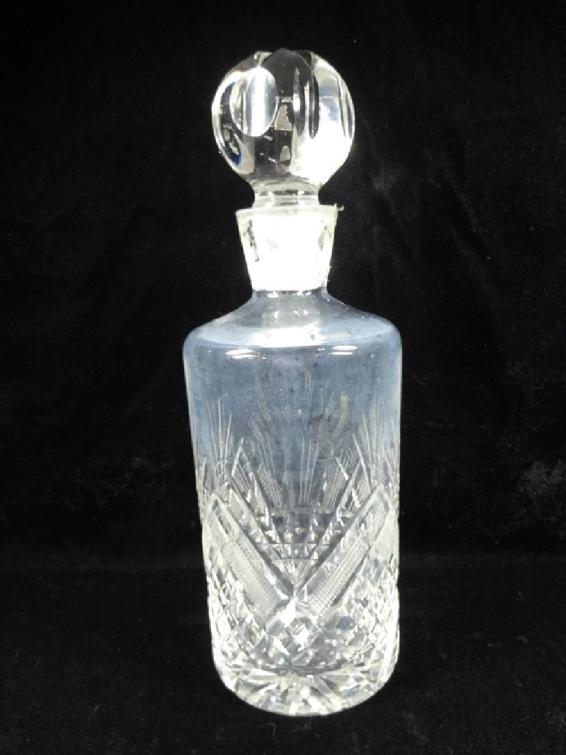 CRYSTAL DECANTER WITH STOPPER, APPROX 11.5"H, SKU253.09 (1 of 5)