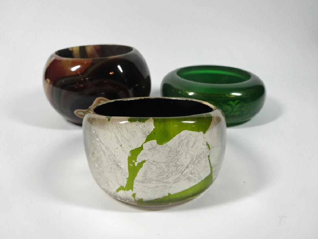 3 PC MID CENTURY LUCITE CUFF BRACELETS, EXCELLENT (1 of 11)