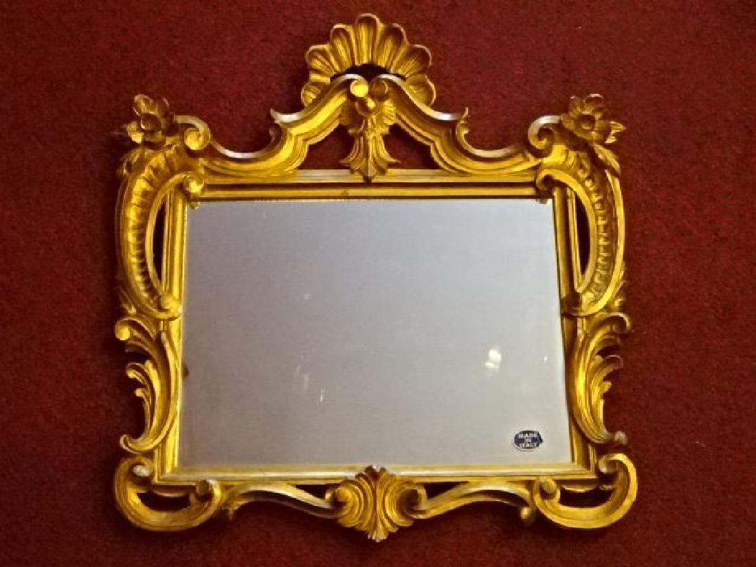 ITALIAN ROCOCO GILT WOOD MIRROR, VERY GOOD CONDITION, (1 of 5)