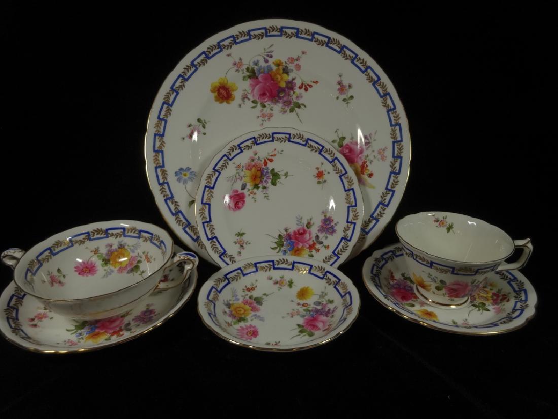 84 PC ROYAL CROWN DERBY CHINA SERVICE, "POSIES" (1 of 10)