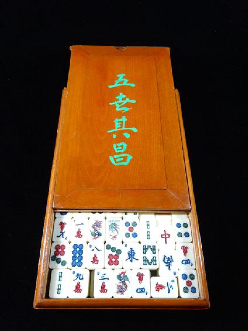 JAPANESE TILE GAME IN BOX, VERY GOOD VINTAGE CONDITION, (1 of 4)