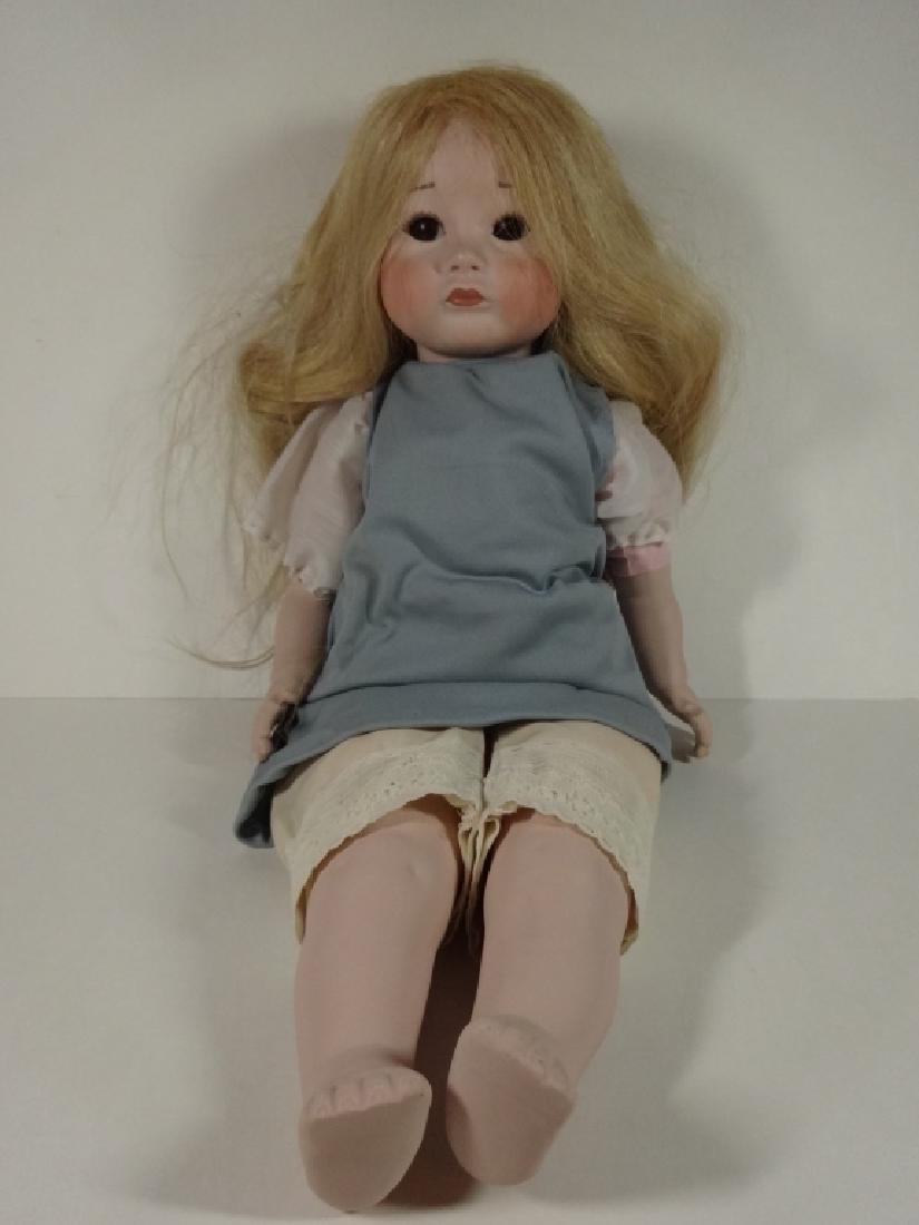 LARGE PORCELAIN DOLL, BLONDE, MARKED SFBJ 252 PARIS ON (1 of 4)