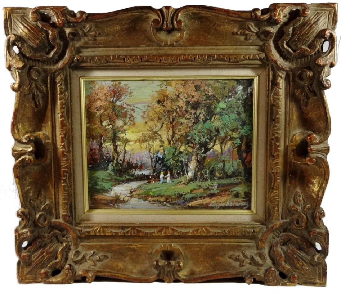 OIL PAINTING ON BOARD, FOREST SCENE, SIGNED LOWER (1 of 10)