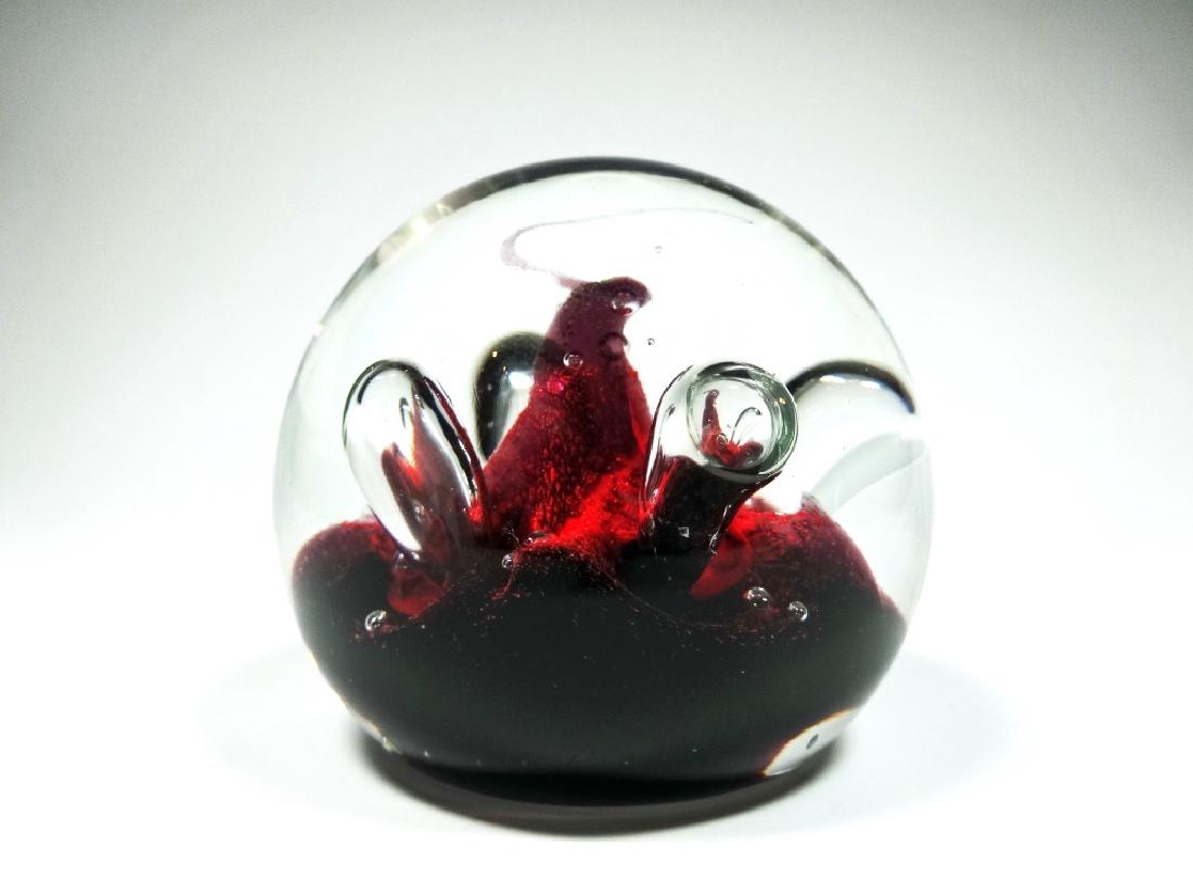 CAITHNESS GLASS "MINIATURE MOONFLOWER" PAPERWEIGHT, (1 of 6)