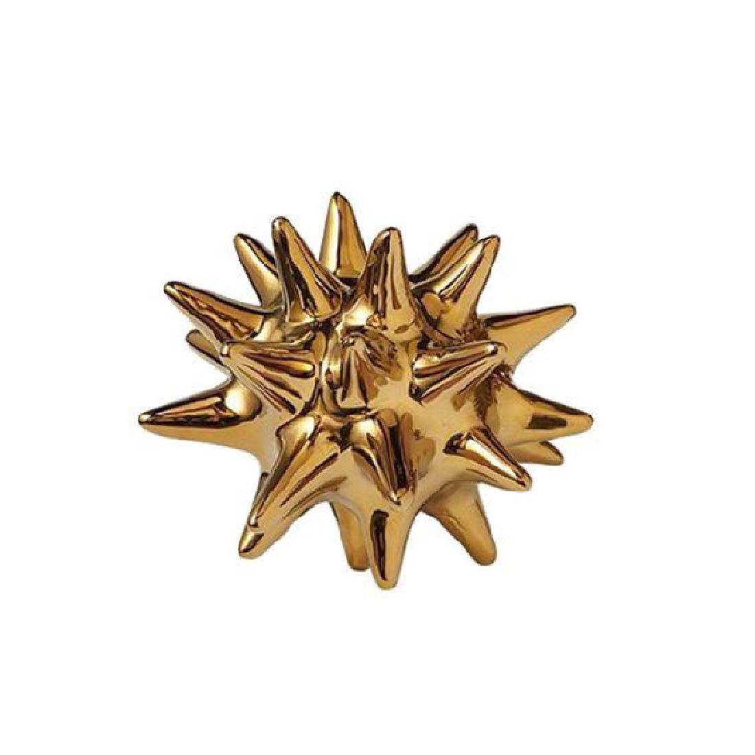 12 PC GROUP GOLD CERAMIC URCHIN SCULPTURES BY DWELL (1 of 4)