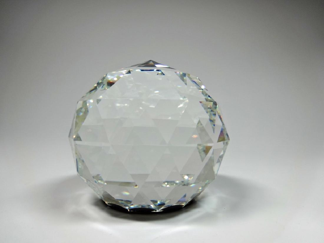 CLEAR FACETED CRYSTAL BALL PAPERWEIGHT, APPROX 2", (1 of 3)