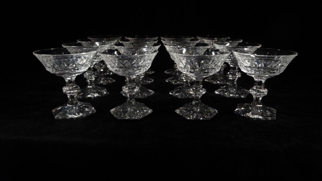 16 PC VAL ST. LAMBERT CRYSTAL SAUCER CHAMPAGNE / (1 of 9)