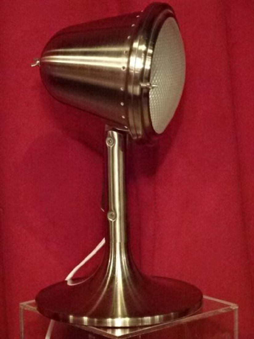 MODERN SPOTLIGHT FORM TABLE LAMP, BRUSHED METAL (1 of 8)