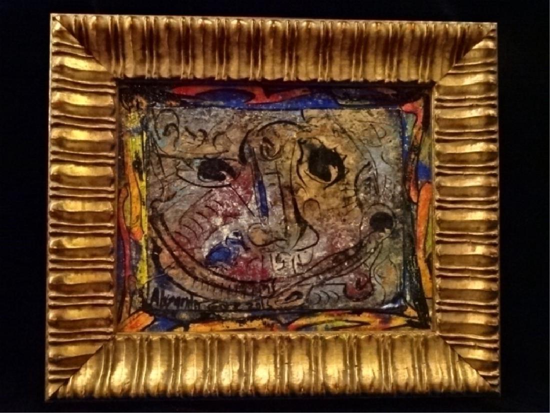 ALEXANDER GORE ORIGINAL OIL ON PAPER, ABSTRACT FIGURE, (1 of 9)