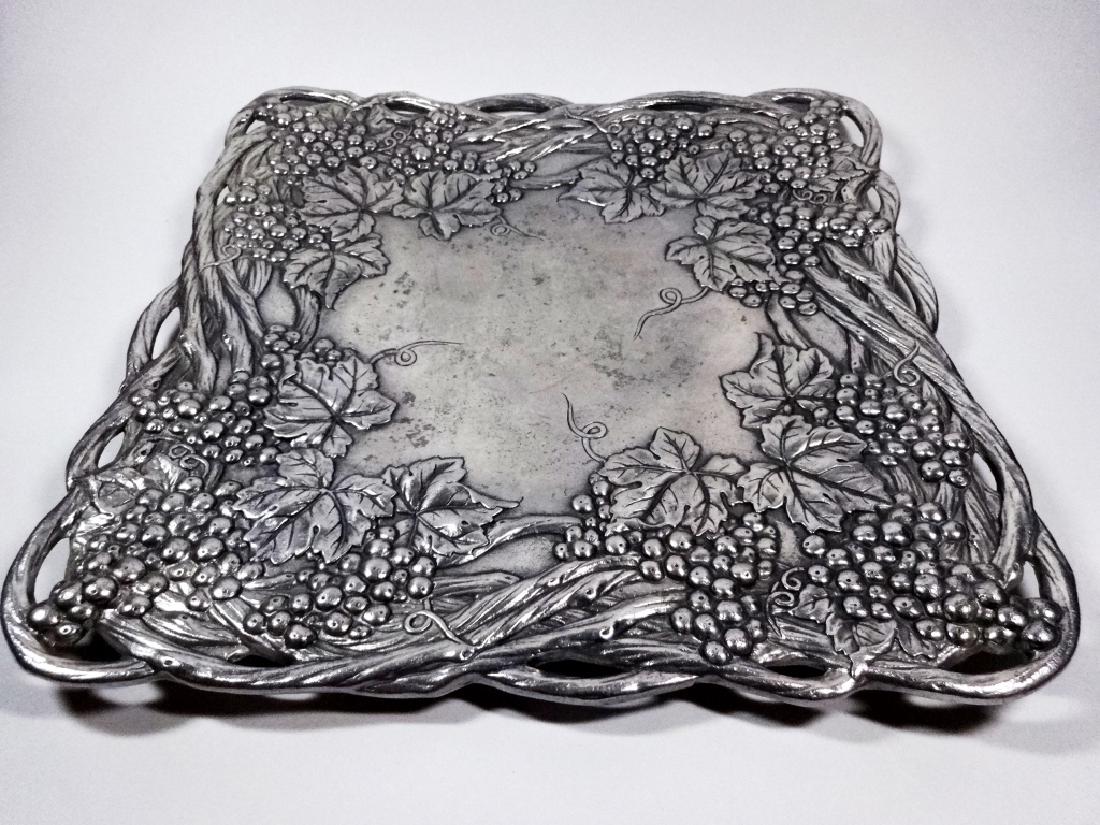 ARTHUR COURT TRAY, SQUARE WITH GRAPEVINE DESIGN, DATED (1 of 5)