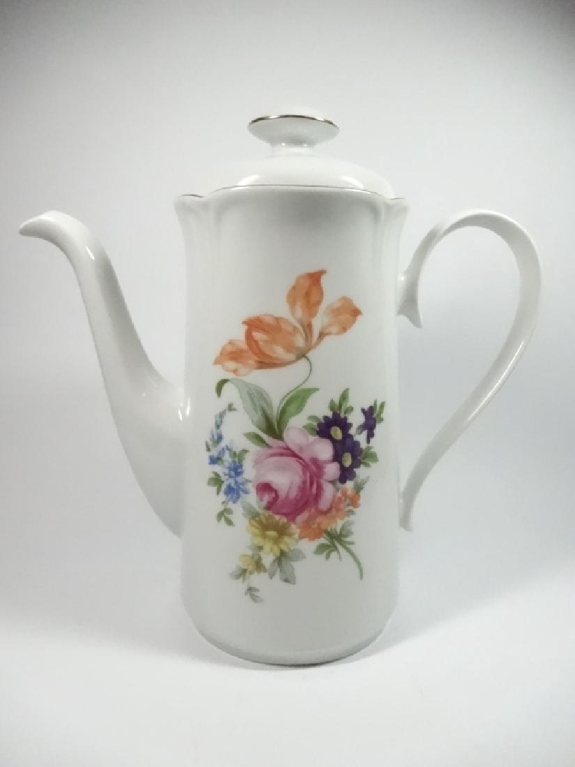 JLMENAU GRAF VON HENNEBERG PORCELAIN COFFEE POT, FLORAL (1 of 5)