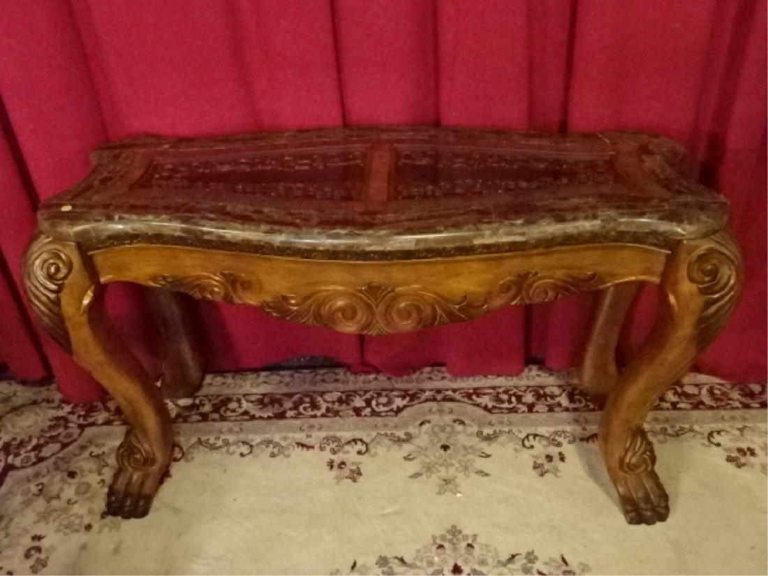 AICO EDEN CONSOLE TABLE, TESSELATED MARBLE TOP WITH (1 of 5)