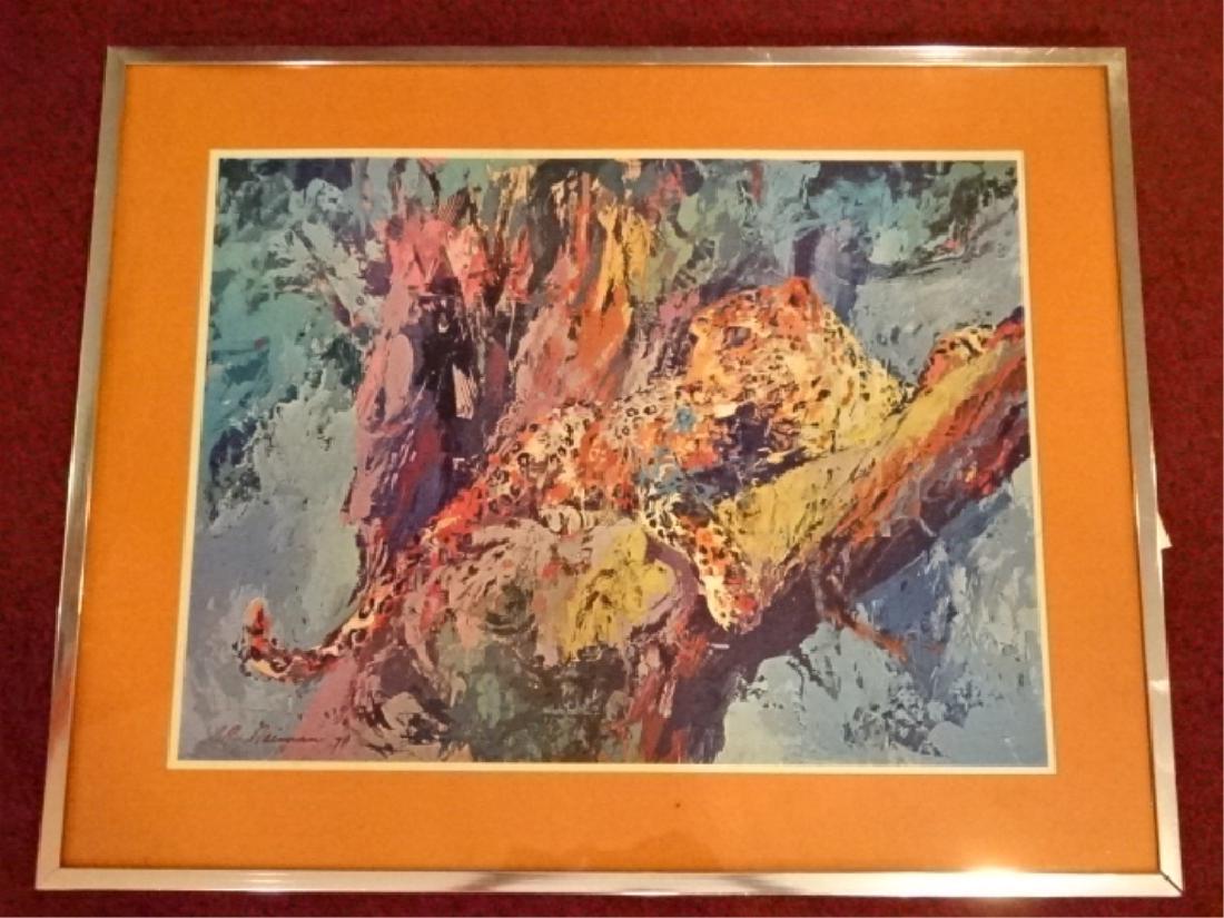 LEROY NEIMAN LITHOGRAPH, LEOPARD IN TREE, SIGNED IN THE (1 of 5)