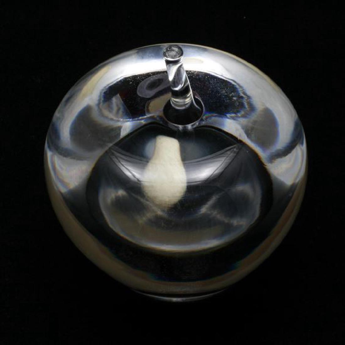 KOSTA BODA CRYSTAL PAPERWEIGHT, APPLE, SIGNED, APPROX (1 of 4)